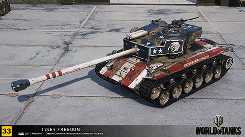 Шкурка T26E4 «Флаг США» для World of Tanks 0.9.13