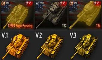 Золотые иконки прем танков для World of Tanks 1.24.1.0