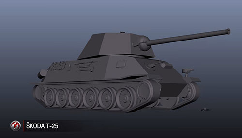 Новый танк Чехословакии - Skoda T 25