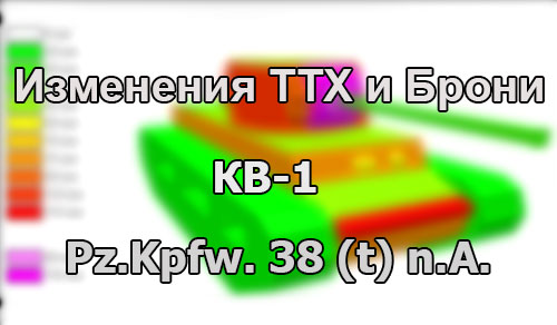 Изменения ТТХ и брони в 10.0: КВ-1, Pz.Kpfw. 38 (t) n.A.