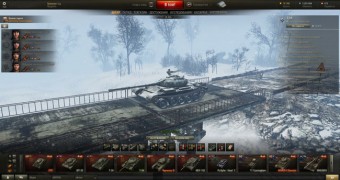 Зимний ангар на мосту для World of Tanks 0.9.10