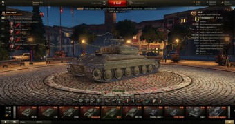 Ночной евро ангар для World of Tanks 0.9.14.1