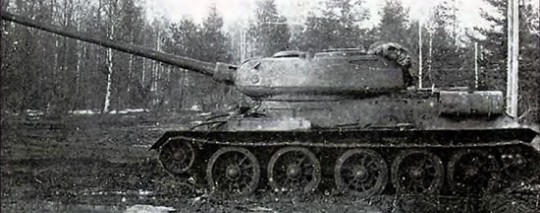 Т-34-100 на ходовых испытаниях