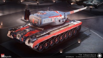 Шкурка T-34 в американском стиле для WOT 0.9.13